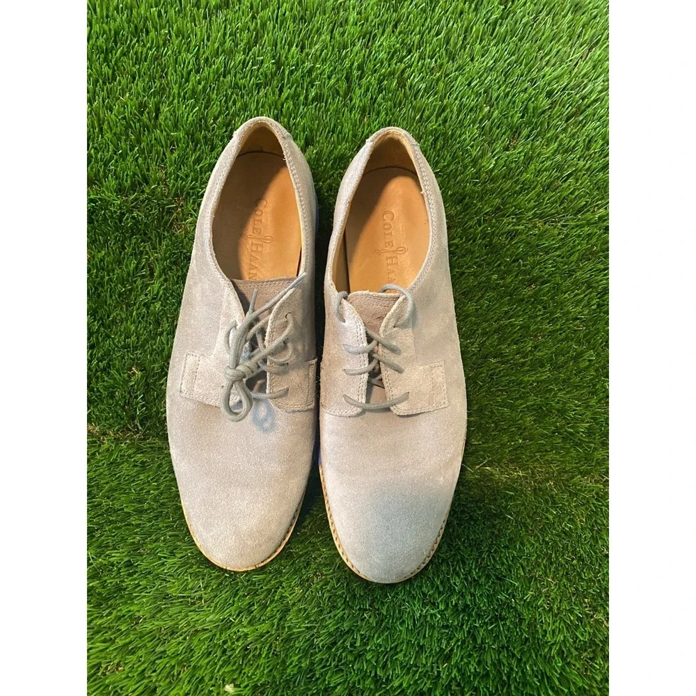 Cole Haan‎ Men 8.5 Great Jones Plain Toe Oxford Ironstone Gray Blue C12163